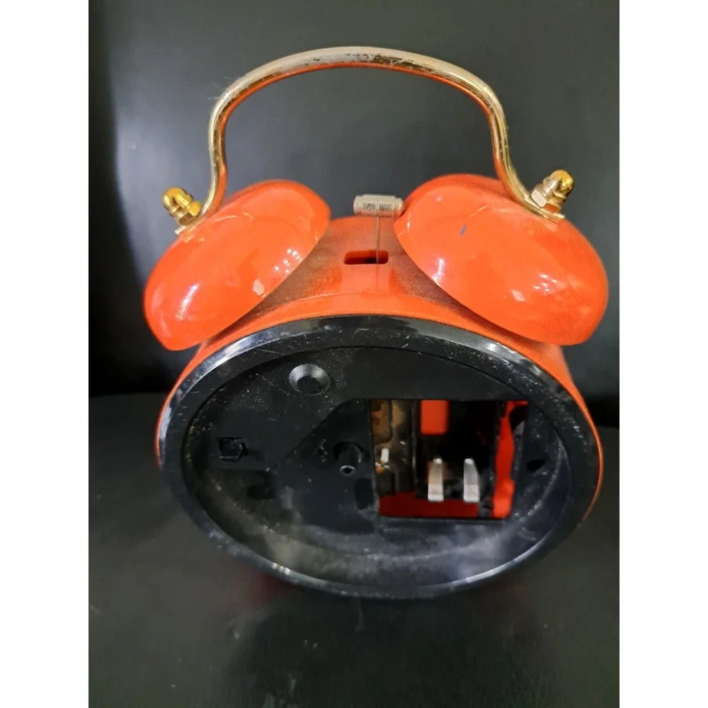 Mickey Mouse Red Alarm Clock‎ Battery Operated-PARTS ONLY